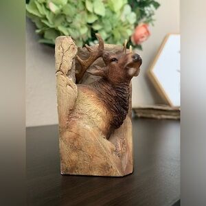 Elk Figurine Collectible Sculpture Bookend
